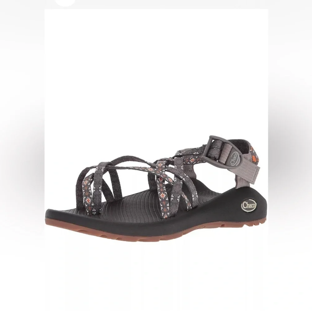 Chaco Women's Classic Creed Gray Orange Sport Outdoor Sandals Hiking Shoes sz 6